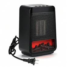 Hailicare Desktop Space Heater, PTC Ceramic Fast Heating, 2-Speed Fan, 4-Timer Settings, 2-Mode Ambient Light, Portable Fireplace Atmosphere Heater For RV, Home, Office, Christmas Gift - US A Type Plug(110-127V) - View 13