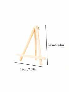 1/3/5/10pcs Wooden Easel Frame Wedding Table Number Card Holder Photo Display Stand, Handmade Painting Art Supplies Home Decor, Natural Wood Tripod Display Stand Conference Wedding Table Card Holder Painting Craft - Apricot - View 10