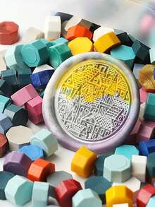 100pcs Light-Colored Heart-Shaped Sealing Wax Beads, Sealing Wax Beads For DIY Decoration Of Envelopes, Wedding Invitations, Cards, Postcards, Gift Packaging, Crafts, Scrapbooking - Multicolor - View 9