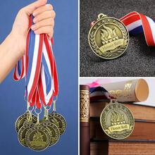 Honor Roll Award Medals With Neck Ribbons 2'' Bronze Metal 3D Trophy Prize Gift For Reading Succeed Participation Graduation Scholastic - 12 - View 7