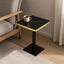 Dining Table Black Made Of Wood For Dining Room And Kitchen - 黑色 - 查看 4