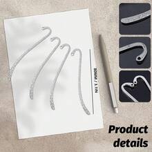 10/20pcs Vintage Style Embossed Metal Bookmarks With Hook - Ideal Choice For Educators And Book Lovers, Durable Floral Engraved Design. Bookmarks - A - View 11
