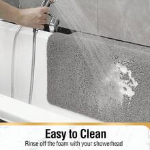 حصيرة دش 60 * 60 سم، رمادي، حصيرة حوض استحمام من PVC غير قابلة للانزلاق مع فتحة تصريف، ناعمة وسريعة الجفاف، مناسبة لكبائن الدش وأحواض الاستحمام - قطعة واحدة - مشاهدة 3