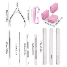 LUSLUKING 12pcs Multi-Function Manicure & Pedicure Tool Set, Stainless Steel Cuticle Scissors, Cuticle Pusher, Nail Cleaner, Nail File And Polishing Strip, Professional Home & Salon Nail Care Kit - Multicolor - View 4