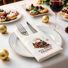Christmas Party Western Dinner Tabletop Decor Disposable Napkins Christmas Cutlery Set XMAS Navada 2027 New Year For Home Christmas Decoration Merry Christmas - View 4