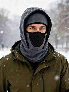 1pc Outdoor Warm Hat Scarf Integrated Cycling Face Mask Winter Sports Skiing Headwear Cold Protection - Multicolor - View 2