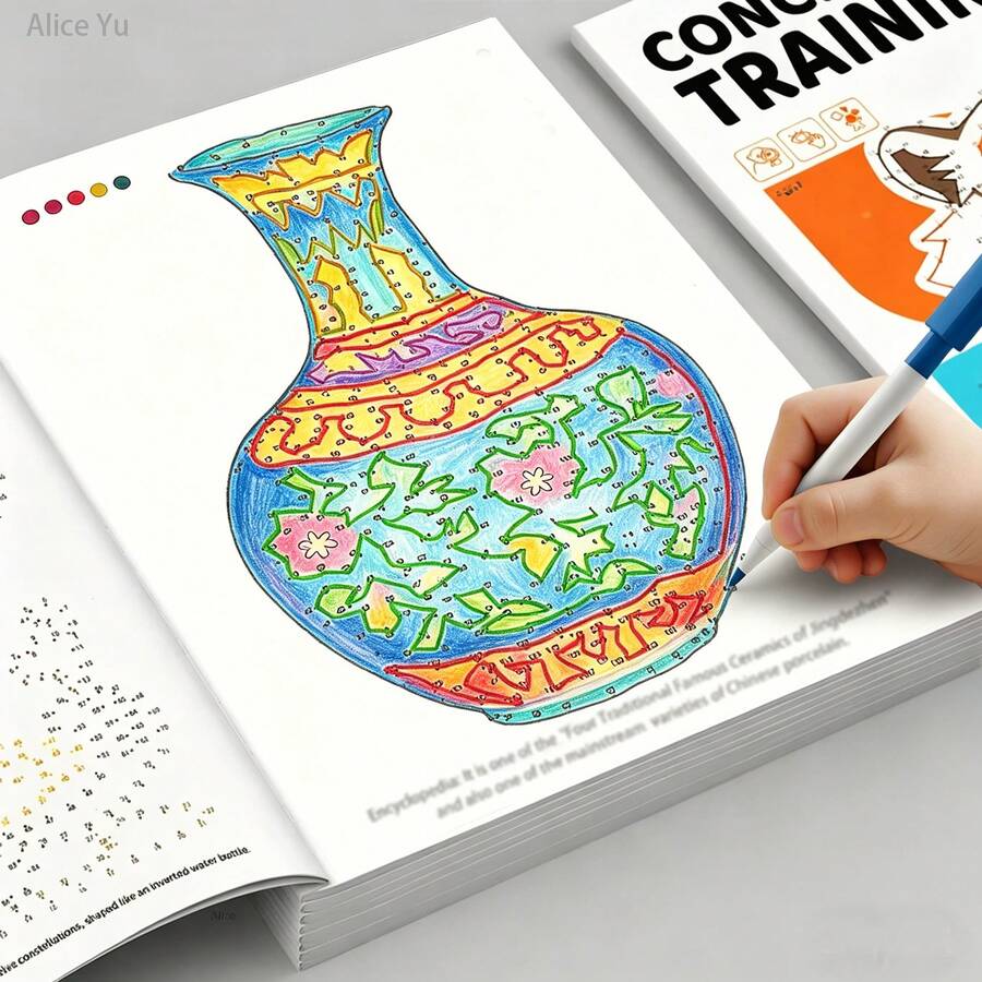 48‑Theme Kids Dot‑To‑Dot & Coloring Activity Book, Early‑Learning Workbook With General Knowledge Content, Holiday Present For Boys Girls Ages 3‑12