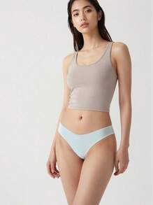 Mystèrelle 5pcs/Set Women Comfy Seamless Thong Panties, Low Waist, Sexy - Multicolor - View 2