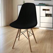 1pc Elastic Fleece Shell Chair Cover, Casual Daily Decor, Minimalist Style, Home, Cafe, Afternoon Tea Chair Cover Decoration - 1PC - View 10