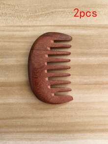 7-Tooth Sandalwood Portable Wide-Tooth Comb, Anti-Static Massage Comb For Curly Hair, Large-Tooth Comb For Home And Travel - Wooden Comb - View 9