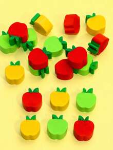 200/100 piezas Mini borradores con forma de manzana - Multicolor - Ver 10