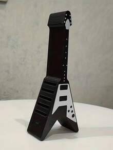 Guitar-Shaped Pick Storage Box, Holds Up To 10 Picks, Unique Guitar Design, Suitable For Guitar Enthusiasts, Personal Use Or Gift For Friends - Black - View 7