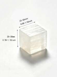 Natural Selenite Cube White Gypsum Healing Crystal Stone Reiki Meditation Chakra Energy Cleansing Home Desk Decor Mineral Specimen Gift - White - View 7