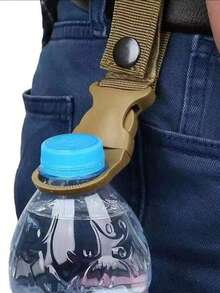 1/3pcs Outdoor Portable Hiking Carabiner Water Bottle Quick Clip Hook Multi-Function Mineral Water Bottle Carrier Durable Nylon Plastic Camping Backpack Accessories Travel Hydration Gear Kit - Black - View 1