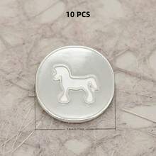 10 PCS 12/15/18/22mm 3D Edge Metal Buttons, High-Stem Buttons For Shirts, Suits, Asymmetrical Sewing, Knit Cardigans - 3D Border Pony - View 13