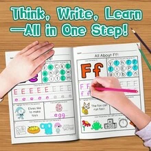 Letter Recognition & 2D/3D Shape Practice Workbook, Color Counting & Shape Identification, Develop Early Math & Literacy Skills Through Fun Activities, High-Quality Learning Tool For Home & School - Wookbook - View 7