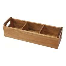 1PC Wooden Tea Bag Organizer 3 Slot Tea Storage Holder Box Wooden Color - Multicolor - View 1