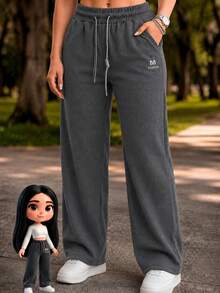 Women Suit Pants - Grey - View 6