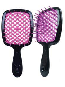 2/1 buah Sisir Jala Berbentuk Bulu untuk Penataan Rambut, Sisir Rambut Plastik untuk Memijat Rambut Kering dan Basah, Sisir Berongga untuk Salon, Alat Penataan Rambut DIY - sisir - View 13
