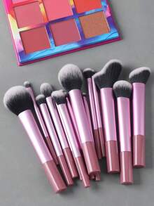 15pcs Multi-Function Makeup Brush Set, Including Powder Brush, Blush Brush, Foundation Brush, Eyeshadow Brush, Blending Brush, Contour Brush, - Multicolor - View 4
