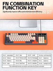 T-WOLF Keyboard Gaming Private Mold Illuminated Red Switch Tactile Wired Keyboard Universal Untuk Komputer Bisnis Kantor Keyboard Gaming Multi-Color Patchwork Keyboard - View 9