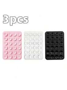 3pcs Silicone Suction Cups, Square Phone Case Back Silicone Suction Cups, 24pcs Large Silicone Phone Suction Cups - Multicolor - View 3