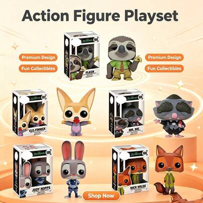 Disney Zootopia 2 Judy Hopps Desktop Figurine Doll Wholesale Vinyl Doll Anime