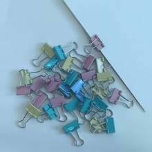 25pcs Random Color Long Tail Clips, Rust-Proof Strong Metal Paper Clips For Home Office Organization, Back To School Essential - Sets - View 2