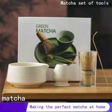1/4/6pcs Matcha Whisk Set, Includes Matcha Whisk, Matcha Bowl, Sifter, Base And Spoon, Complete Tool Set For Making Matcha Latte, Ideal Gift For Matcha Lovers, 4 Colors Available, Japanese Tea Set - Multicolor - View 1