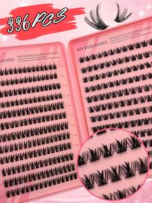 336 Cachos de Cílios Individuais D-Curl (FLSH TAIL+GRAIN) – Bandeja de Cílios Segmentados de Alta Capacidade; D-Curl, Volumosos e Longos; Adequados para Uso Diário; Fáceis de Usar; Cílios Individuais em Cachos/Cílios Postiços. - D - Visão 4