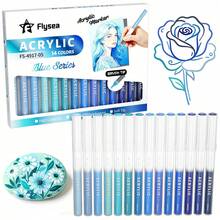 Flysea New Colorful Series 14pcs/Box, 168 Colors, Vibrant Macaron Dopamine Gray Blue Green Brown And More Professional Acrylic Marker Pens, New Free Ink System, Multiple Color Combinations Available, Newly Launched, Better Quality, Smoother Writing Experience, Specially Designed For Professional Artists - Sets - View 17