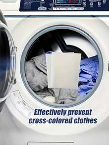Laundry Color - Catching Sheets - 72/120/240/360 Sheets Pack. Prevent Color Transfer, Keep Clothes Color - Fast. Ideal For Home Use, Business Trips & Dormitories - White - View 12