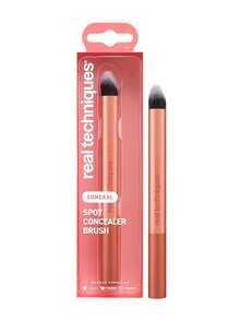 Real Techniques Spot Concealer Brush, Precision Face Makeup Brush | Precision Concealer Brush For Targeted Coverage Of Blemishes, Redness, For Liquid & Cream Concealer, UltraPlush Bristles - Coral Orange - View 1