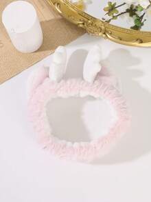 2/1pc Healing Pink Plush Angel Wings Headband, 3D Wings Hair Hoop For Girls, Home Skincare, Makeup, Cleansing, Face Mask Hair Accessory - Multicolor - View 9