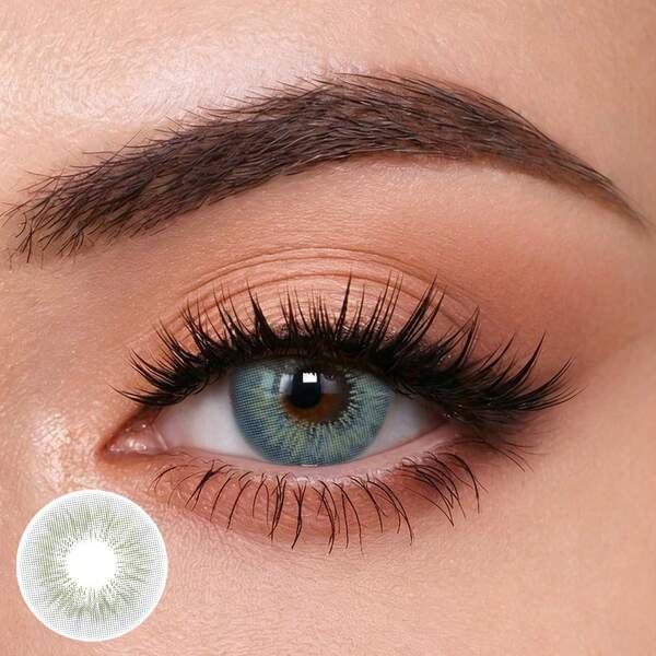 1 paire de lentilles de contact colorées souples jetables 1 an, 2 pièces, lentilles de haute qualité, photogéniques, adaptées aux réseaux sociaux