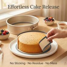 Reusable Non-Stick Cake Baking Mat Set, Round Cake Bottom Mat + Adjustable Cake Side Band, High Temperature Resistant Baking Release Mat, Oven Cake Mold Liner, Easy Release Cake Baking Accessories, Washable And Reusable Baking Tools, Suitable For Sponge Cake, Chiffon Cake, Replaceable Disposable Baking Parchment Paper, Flexible Adjustable Cake Side Band, Home DIY Baking Supplies - View 13
