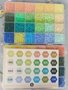 Manik-manik Perler Mini 2,6mm Seni Piksel Manik-manik Besi Mutiara Warna-warni Manik-manik Fuse Puzzle Mainan Puzzle 3D Buatan Tangan DIY - MultiWarna - View 9