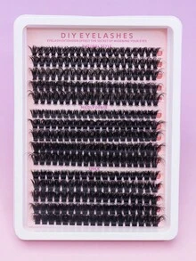 Ayrmilla 60D+80D+100D Mixed Cluster Eyelashes 10‑16mm Fluffy D Curl Individual Lash Clusters DIY Self‑Grafting False Eyelash Kit With Free Lash Applicator Gift Wispy Thick Volume Lashes For Daily Party Makeup - D - View 6