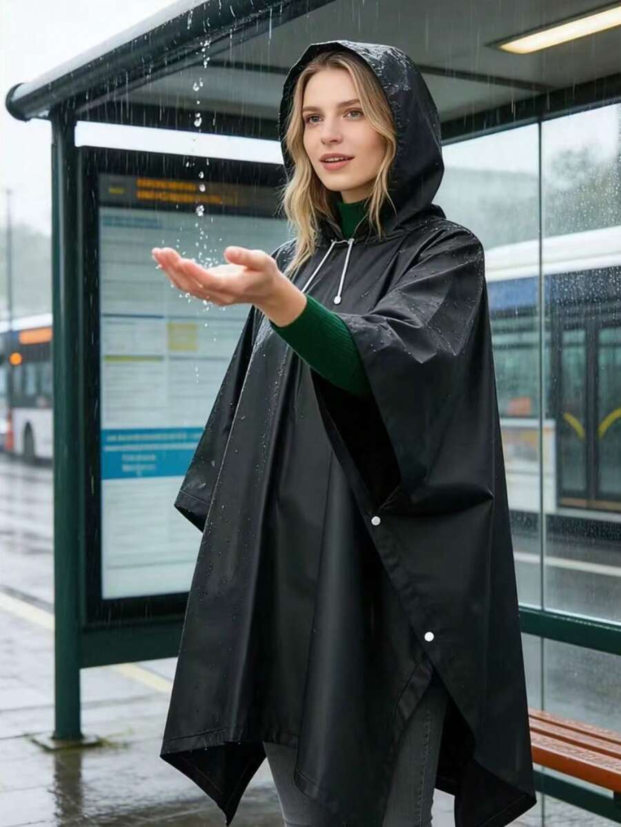 Thickened Poncho Raincoat, Unisex, Quick-Drying Windproof, Suitable For Hiking, Camping, Cycling, Fishing, Outdoor Travel And More - A - View 1