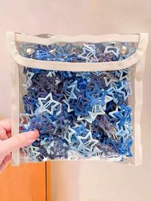 10/30pcs/Set Y2K Fresh Blue Star Hair Clips, Sweet Hair Accessories - Suitable For Girls And Women, Daily Essential - Multicolor - View 1