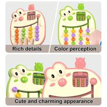 1pc Cartoon Monster Colorful Positioning Thinking Chess Montessori Educational Puzzle, Children Color Matching Tabletop Game, 3+ Years Old, Rounded Edges, Hand-Eye Coordination & Concentration Training Educational Toy, Parent-Child Interaction Gift, Unisex For Boys And Girls - Multicolor - View 8