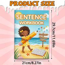 Sentence Construction And Reading Practice Workbook, Complete Missing Words Through Fun Activities, Color Pictures Guide Simple Sentence Making, Develop Reading Readiness And Vocabulary Recognition, Suitable For Home And School Interactive Learning - Alphabet Book - View 9