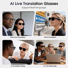 AI Smart Camera Glasses, Supports 139 Languages Real-Time Translation, 8MP HD POV Camera, Bluetooth 5.4, Voice Control, Music & Calls, Photo & Video Recording, Suitable For Travel, Social Communication And Vlog Creation Smart Device - View 9