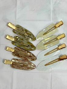 4/8 piezas de pinzas para el cabello sin costuras de colores para flequillo lateral, no dañan el cabello, accesorios para el cabello de mujer, decoración del hogar y baño, decoración de otoño, accesorios para el cabello de vuelta a la escuela - Multicolor - Ver 9
