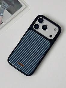 1 buah Casing Pelindung Bertema Garis-garis Tekstur Denim dengan Tepi Kontras, Dekorasi Modis Anti Benturan, Cocok untuk Aktivitas Sehari-hari, Pesta, Hadiah, Kompatibel dengan iPhone 11-17 Pro Max - MultiWarna - View 3
