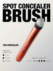Real Techniques Spot Concealer Brush, Precision Face Makeup Brush | Precision Concealer Brush For Targeted Coverage Of Blemishes, Redness, For Liquid & Cream Concealer, UltraPlush Bristles - Coral Orange - View 3