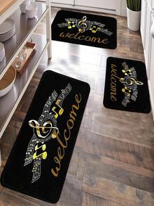 1pc Christmas Pattern Flannel Rectangular Minimalist Design Soft Touch Washable Doormat, Soft And Comfortable Decorative Carpet Mat, Suitable For Kitchen, Bathroom, Dining Room, Hallway, Ideal For Parties, Gatherings, Holidays, All Seasons, Can Be Used For Yard Decoration, Home Decor, Room Decoration, Create Holiday Atmosphere, Christmas Party Surprise Gift - Multicolor - View 7