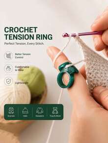 1/2 buah Alat Cincin Ajaib, Alat Bantu Kait Rajut Praktis, Aksesori Pembantu Merajut Buatan Tangan, Cocok untuk Kerajinan Rajut DIY, Perlengkapan Proyek Merajut Buatan Tangan, Ideal untuk Penggemar dan Pemula Merajut - Beraneka warna - View 1