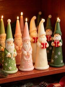 Santa Claus Shaped Long Candle Silicone Mold, Soft Silicone Easy Release, Suitable For Soy Wax, Aromatherapy Plaster, Handmade Soap, Resin DIY - Santa Claus - View 5