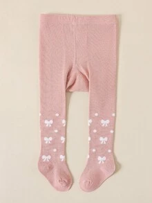 1/4 Pairs Of Baby/Girl Pantyhose, Cute Bow/Heart Pattern, Soft Elastic Knitted Stockings, Suitable For Daily Wear/Travel In Spring And Autumn - Multicolor - View 5